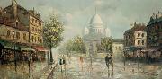 unknow artist Henri Royer Montmartre sous la pluie Spain oil painting artist